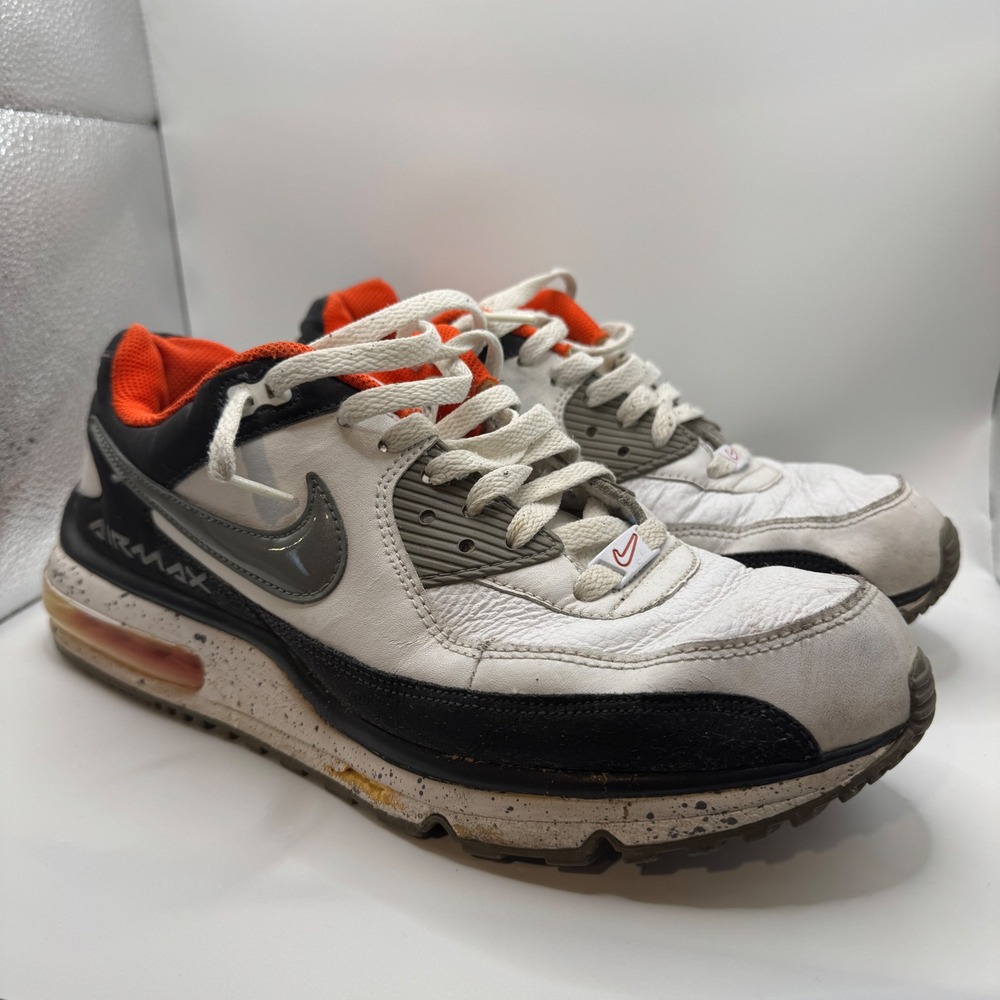 Nike 10.5 Air Max Wright Mens White Black Orange Speckled 317551-107